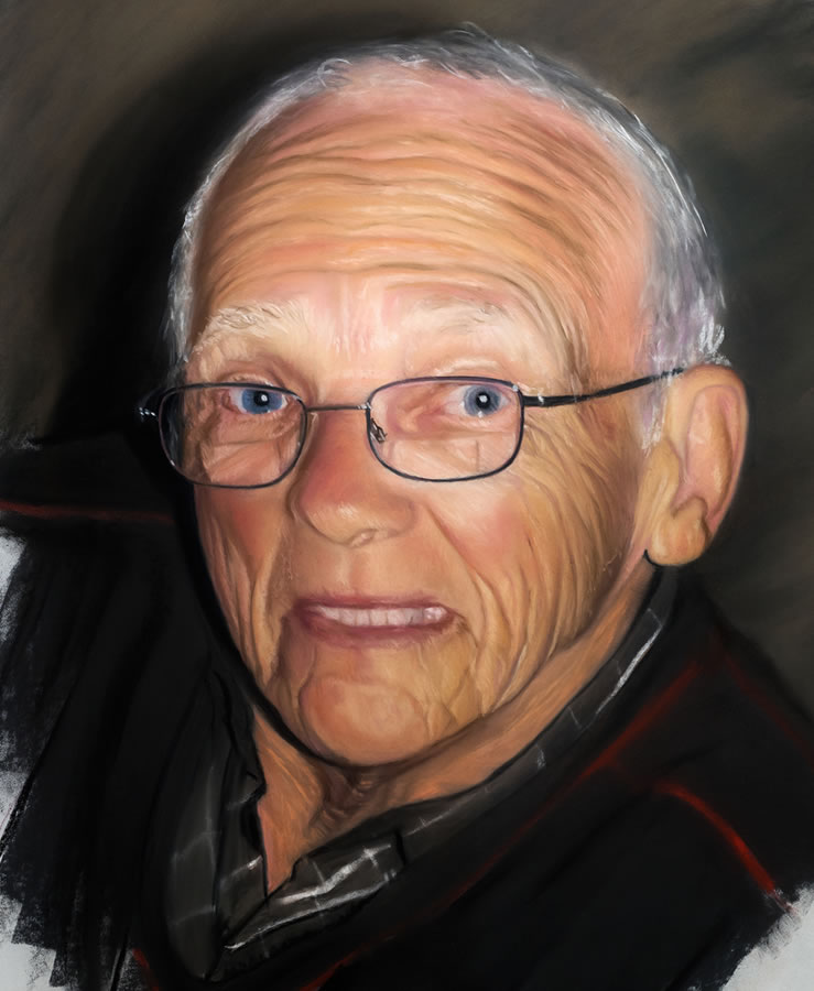 Dad Pastel Painting Portrait